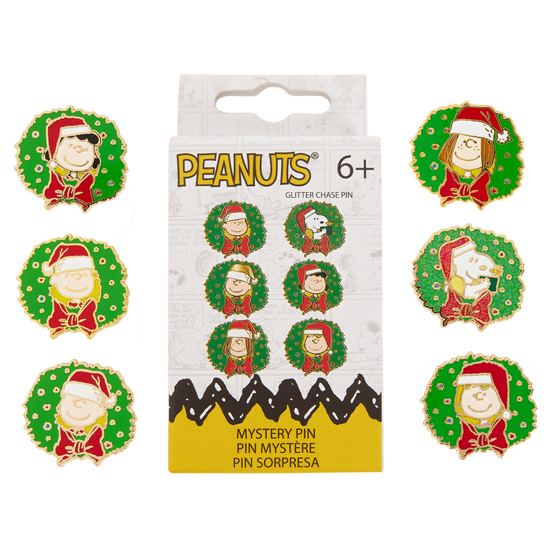 Peanuts Snoopy & Gang Holiday Wreath Mystery Box Pin