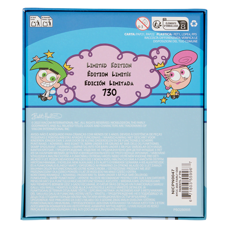 NYCC Limited Edition The Fairly OddParents Lenticular 3″ Collector Box Pin - Image 7