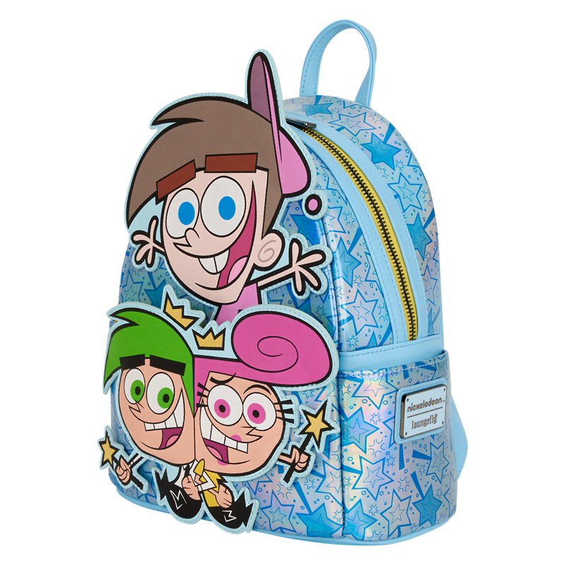 NYCC Limited Edition The Fairly OddParents Timmy. Cosmo. & Wanda Glow Mini Backpack - Image 4