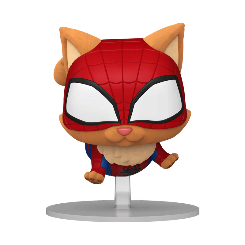 Pop! Spider-Cat (Flocked) with Pop! Protector