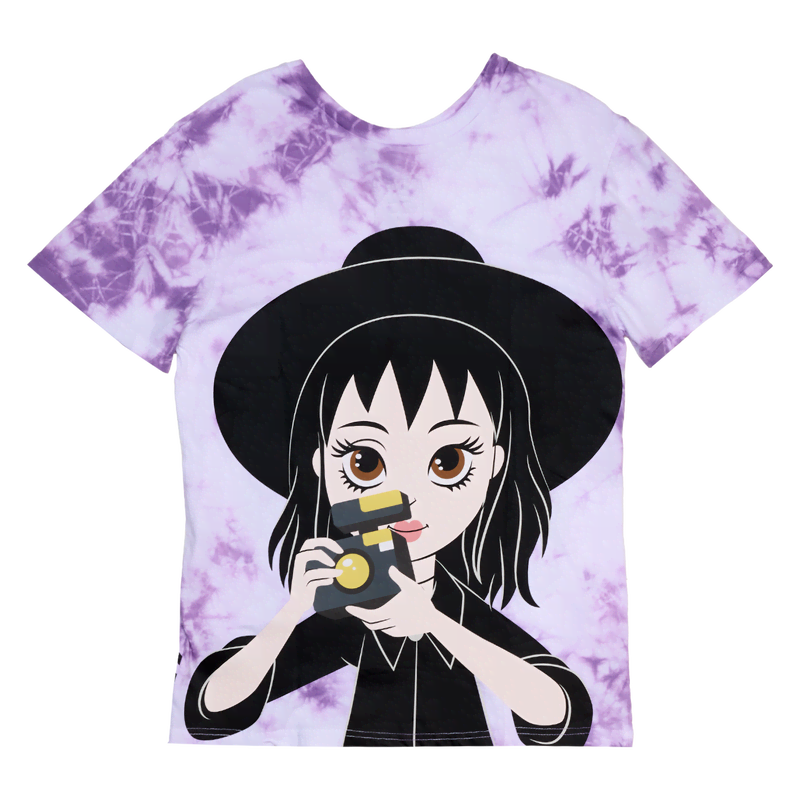 Beetlejuice & Lydia Deetz Reversible Tie-Dye Unisex Tee - Image 3