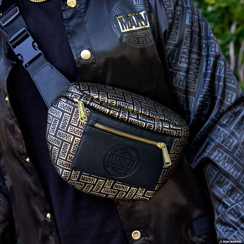 Marvel 85th Anniversary All-Over Print Logo Convertible Belt Bag - Image 2
