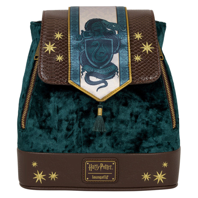 Exclusive Harry Potter Slytherin Banner Velvet Mini Backpack
