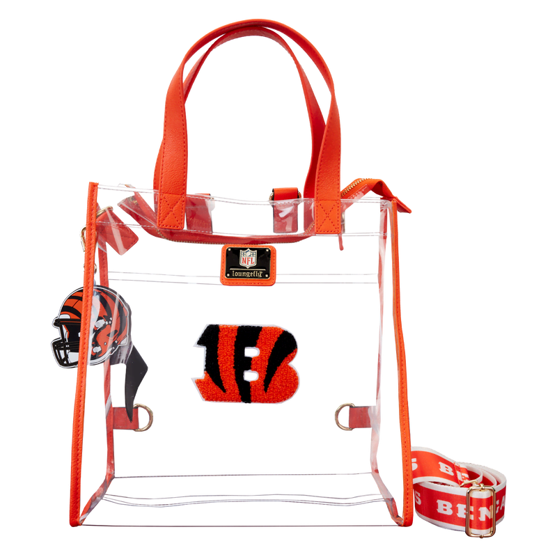 NFL Cincinnati Bengals Clear Convertible Backpack & Tote Crossbody Stadium Bag