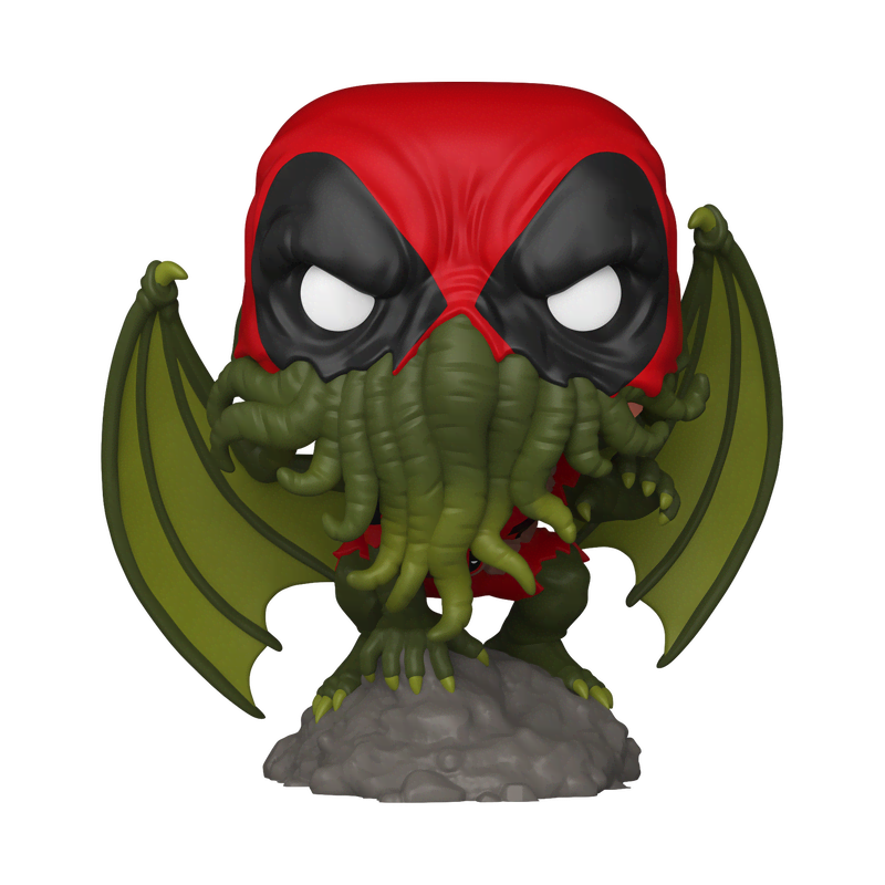 Pop! Plus Deadpool as Cthulhu (Glow) with Pop! Protector