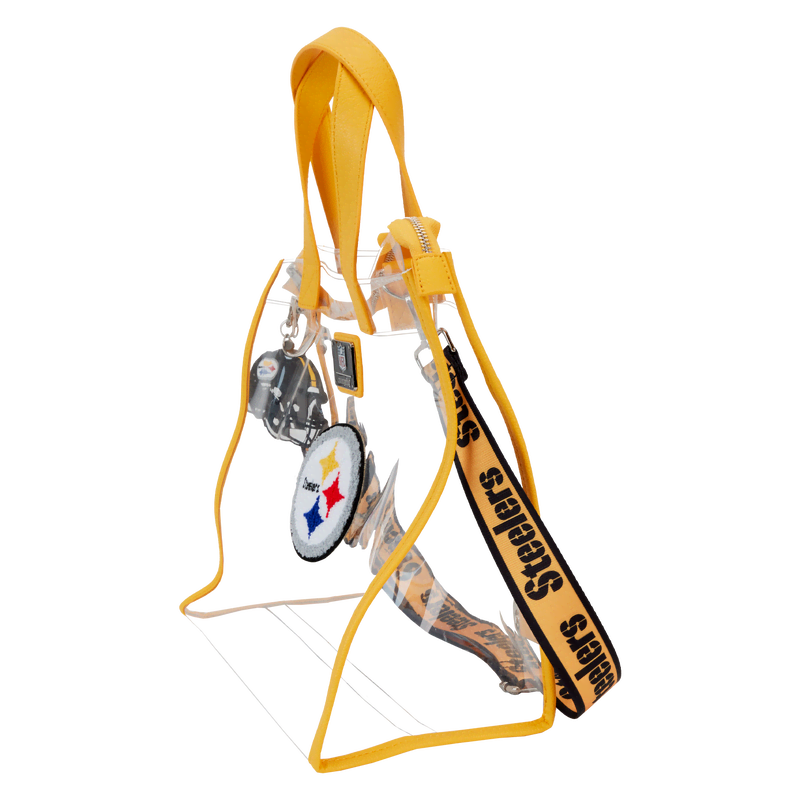 NFL Pittsburgh Steelers Clear Convertible Backpack & Tote Crossbody Stadium Bag - Image 4