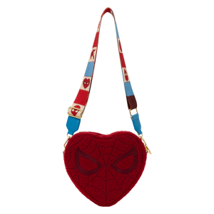 Spider-Man Sherpa Heart Shaped Crossbody Bag