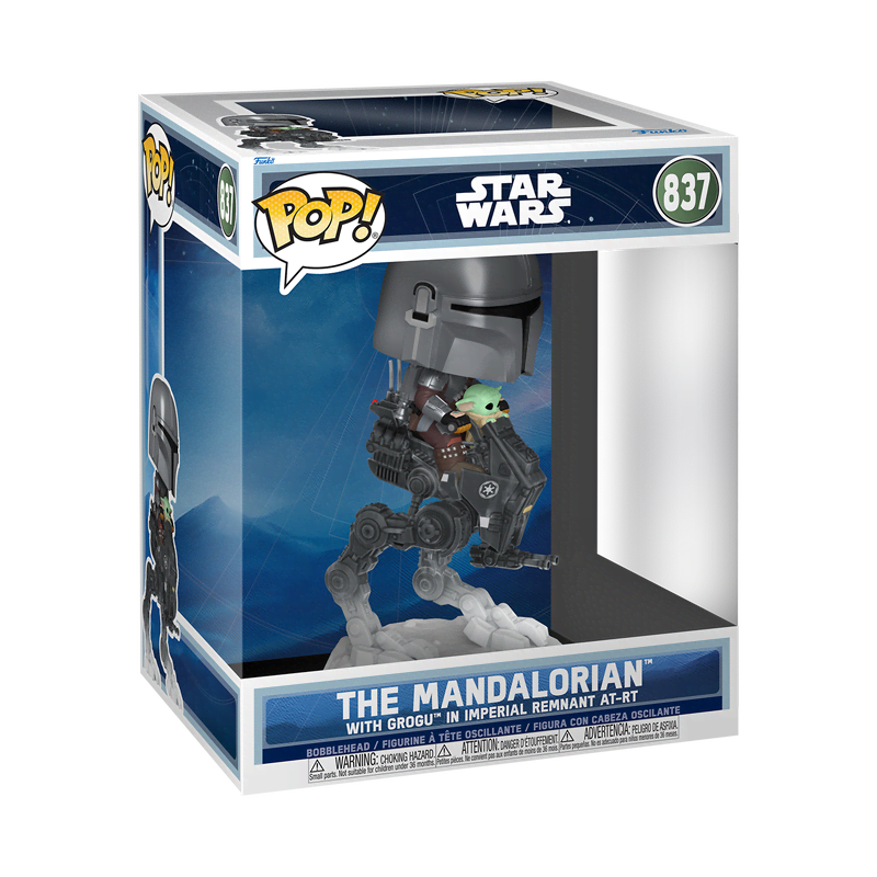 Pop! Rides Deluxe The Mandalorian with Grogu in Imperial Remnant AT-RT - Image 2