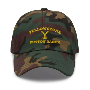 Yellowstone Dutton Ranch Green Camo Logo Hat