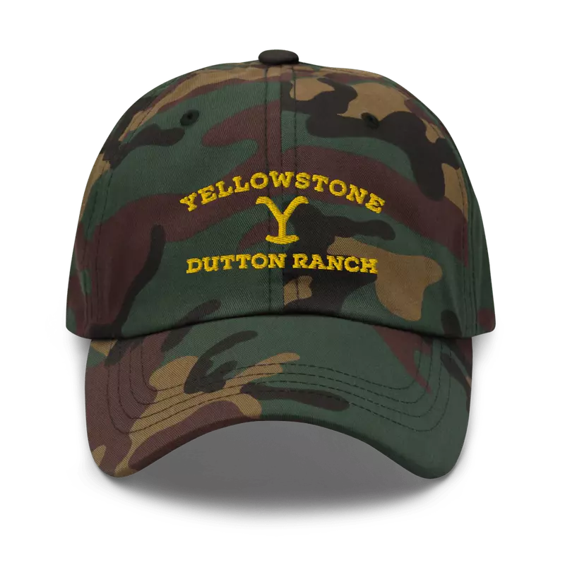 Yellowstone Dutton Ranch Green Camo Logo Hat