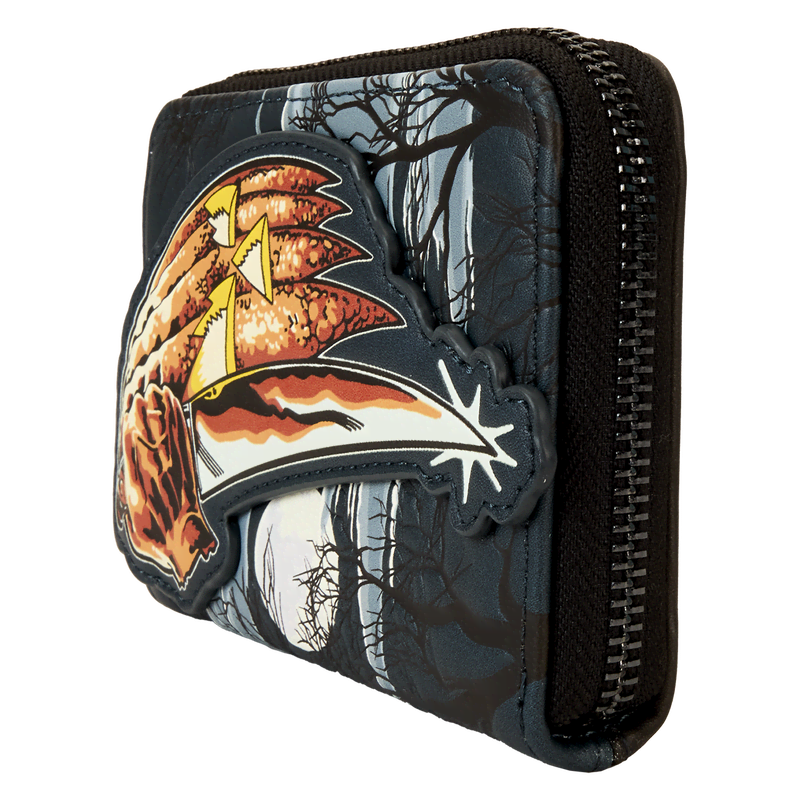Halloween Michael Myers Jack-O'-Lantern Glow Zip Around Wallet - Image 5