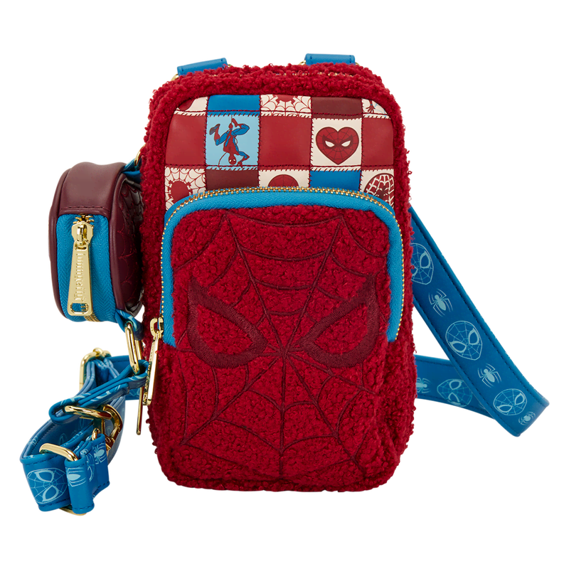 Spider-Man Sherpa Cell Phone Crossbody Bag with Coin Bag