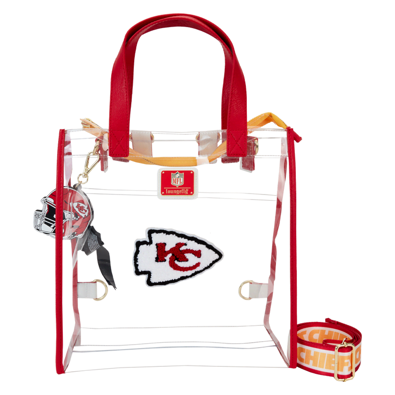 NFL Kansas City Chiefs Clear Convertible Backpack & Tote Crossbody Stadium Bag