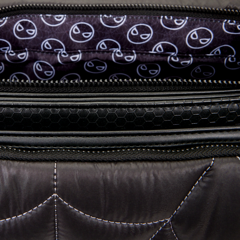 Spider-Man Black & White Suit Quilted Messenger Crossbody Bag - Image 8