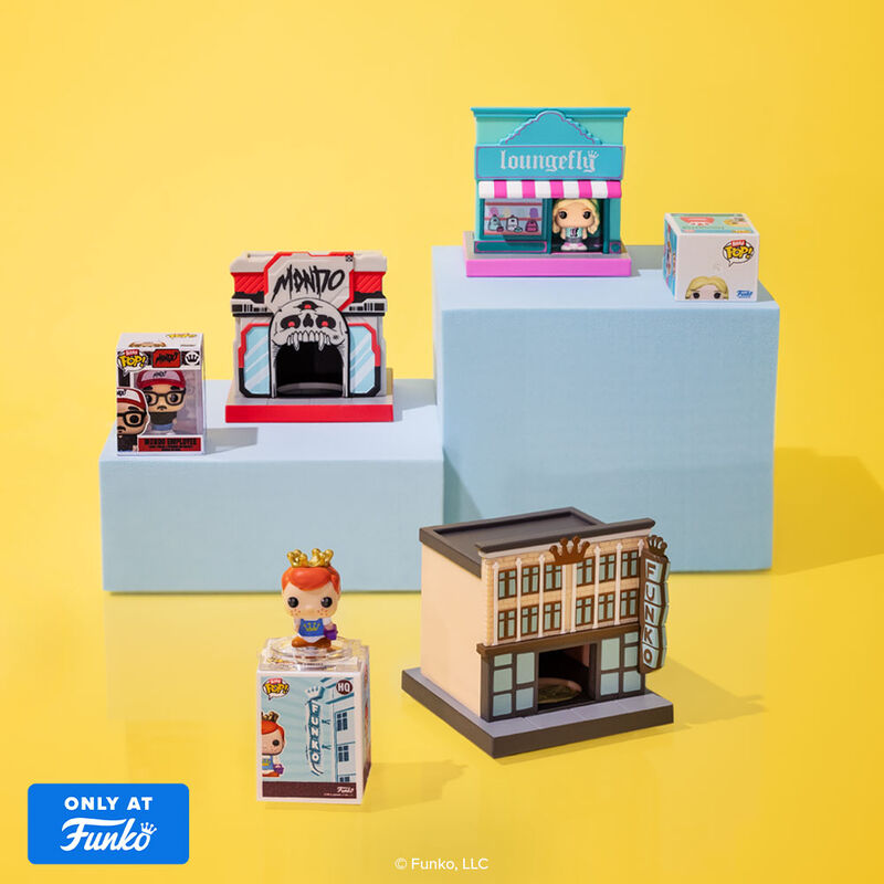 Bitty Pop! City Towns Funko HQ. Loungefly Boutique. & Mondo Arcade 3-Pack - Image 2