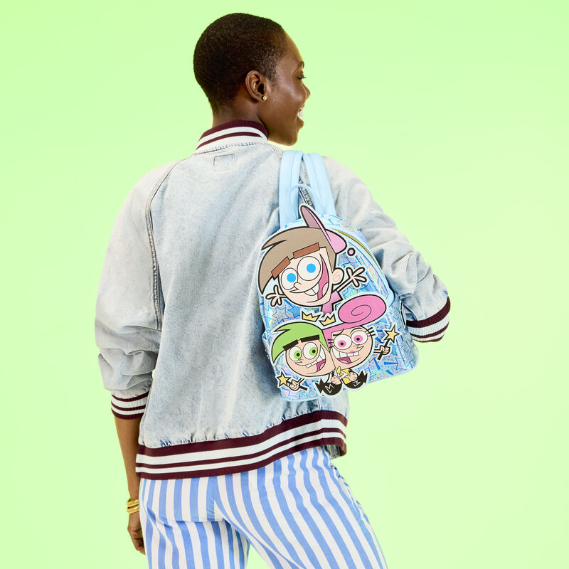 NYCC Limited Edition The Fairly OddParents Timmy. Cosmo. & Wanda Glow Mini Backpack - Image 3
