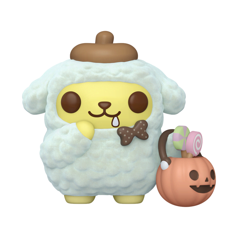 Pop! Pompompurin with Pumpkin Bucket (Flocked)