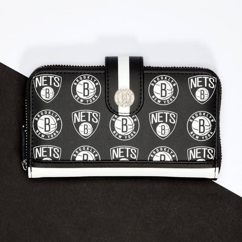 NBA Brooklyn Nets Logo Zip Around Wallet - Image 2