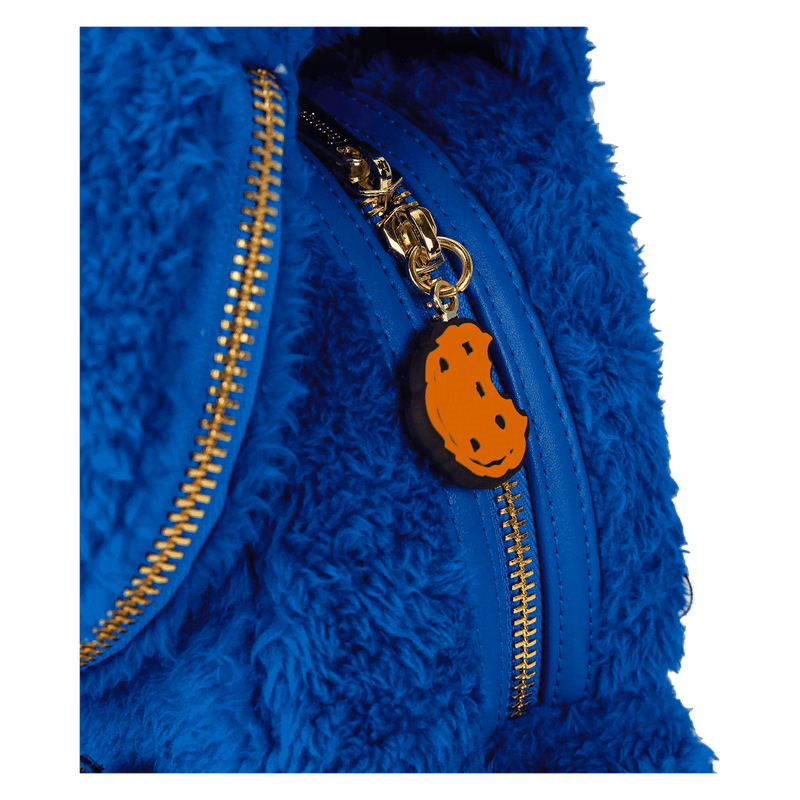 Sesame Street Cookie Monster Plush Cosplay Mini Backpack With Coin Bag - Image 11