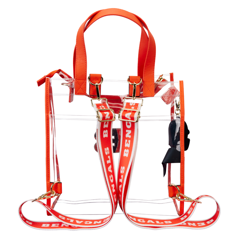 NFL Cincinnati Bengals Clear Convertible Backpack & Tote Crossbody Stadium Bag - Image 5