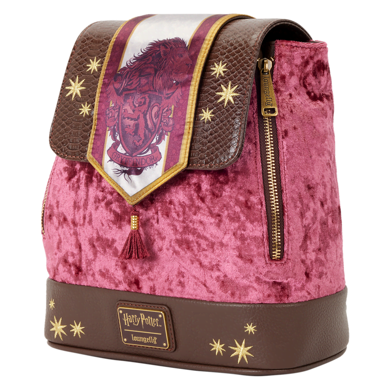 Exclusive Harry Potter Gryffindor Banner Velvet Mini Backpack - Image 4