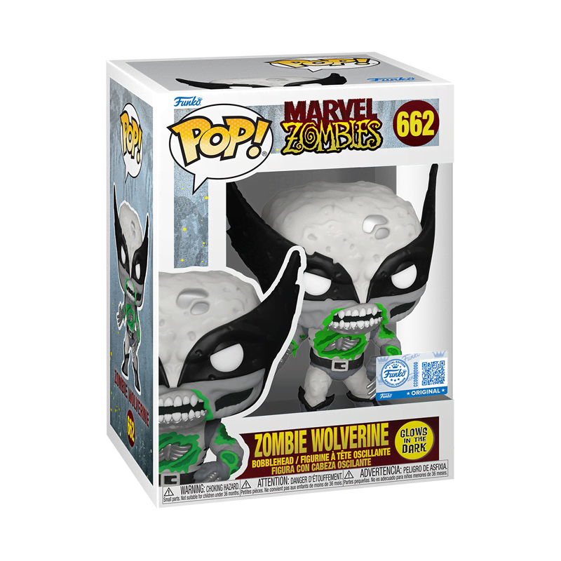 Pop! Zombie Wolverine (Black & White) (Glow) - Image 2