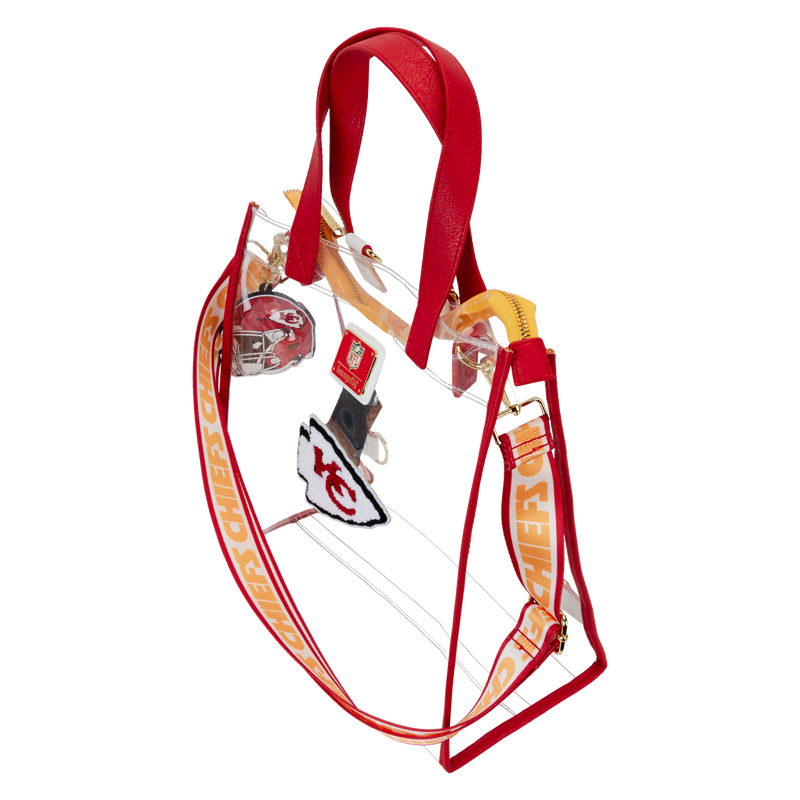 NFL Kansas City Chiefs Clear Convertible Backpack & Tote Crossbody Stadium Bag - Image 5