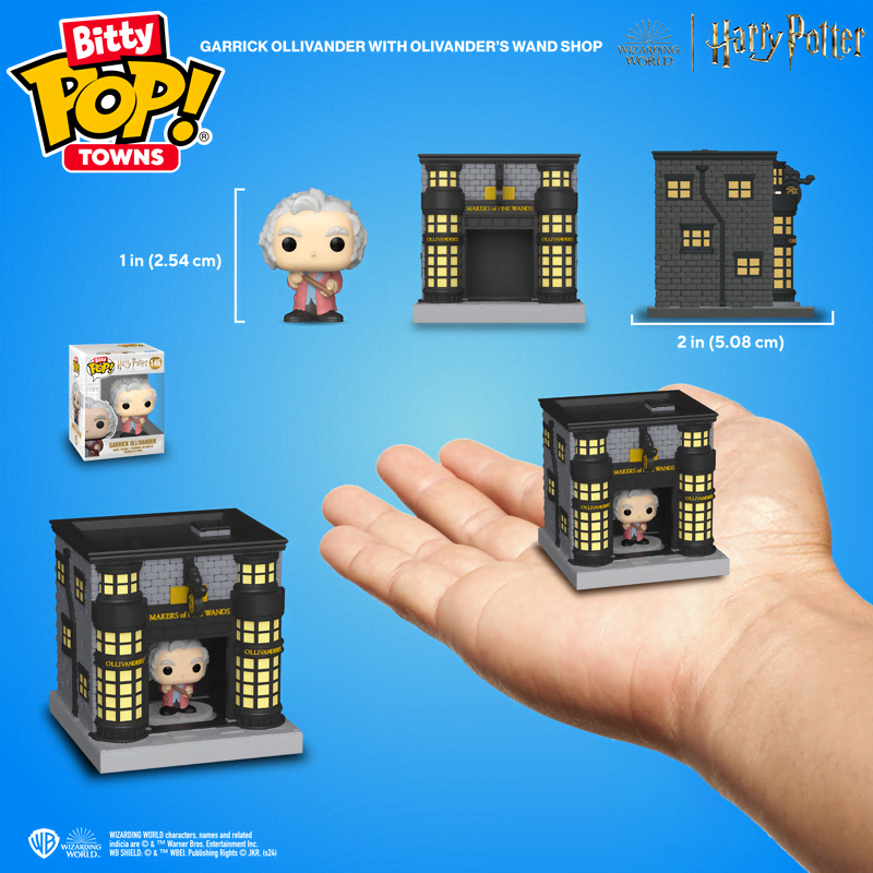 Bitty Pop! Towns Garrick Ollivander and Ollivander Wand Shop - Image 2