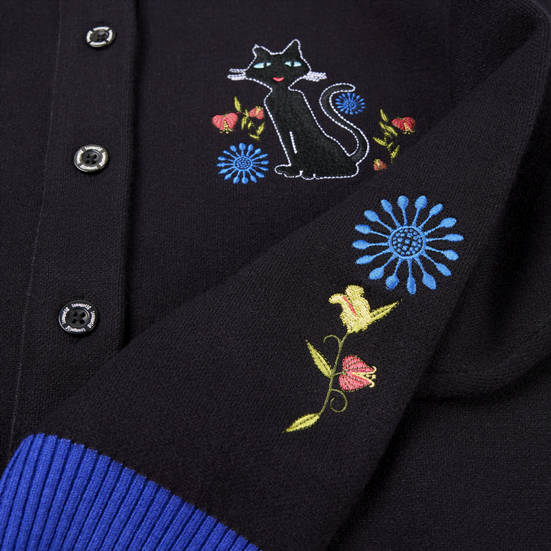 Coraline Floral Cat Collared Cardigan - Image 5
