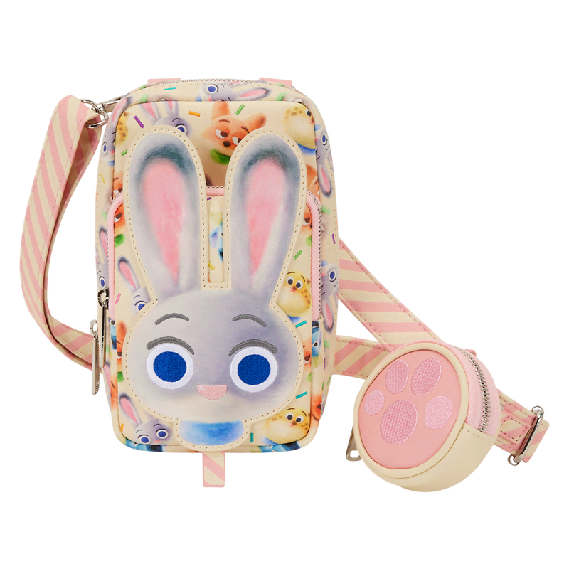 Zootopia 2 Judy Hopps Cotton Candy Cosplay Cell Phone Crossbody Bag with Coin Bag
