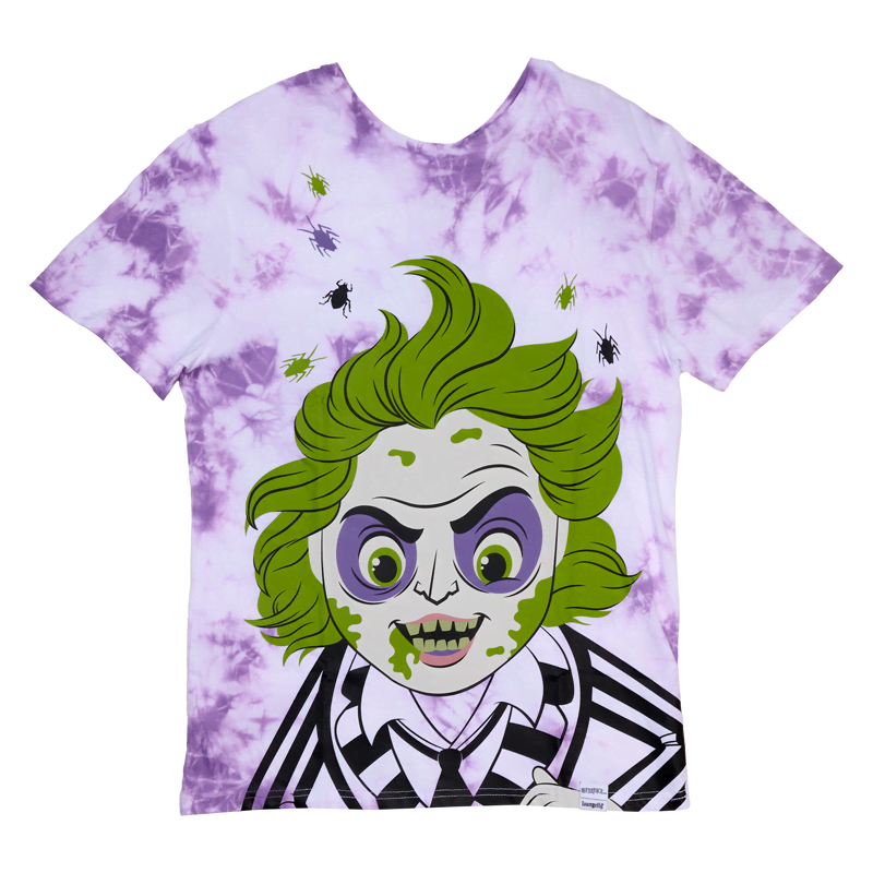 Beetlejuice & Lydia Deetz Reversible Tie-Dye Unisex Tee