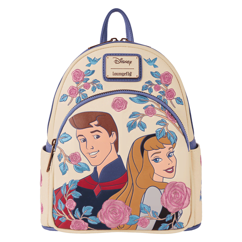 Sleeping Beauty Princess Aurora & Prince Phillip Floral Mini Backpack