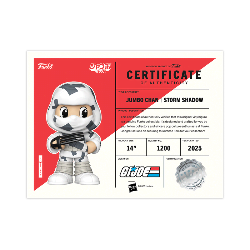 Jumbo Chan G.I. Joe Storm Shadow 14 Vinyl Collectible - Image 4