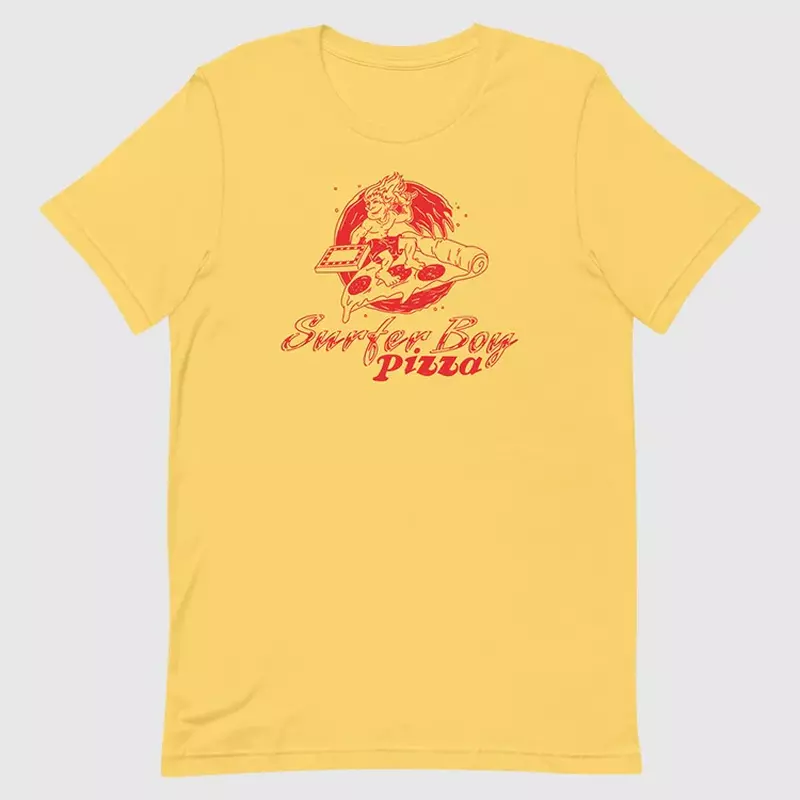 Stranger Things Surfer Boy Pizza Tee - Image 2