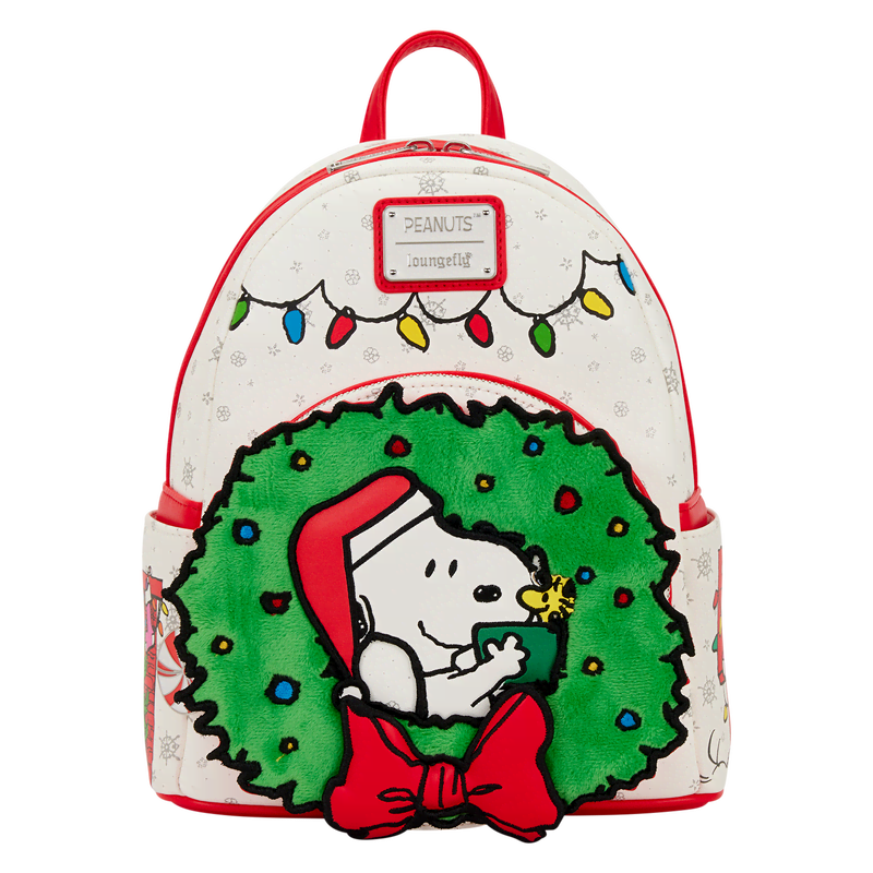Peanuts Snoopy & Woodstock Holiday Plush Wreath Mini Backpack