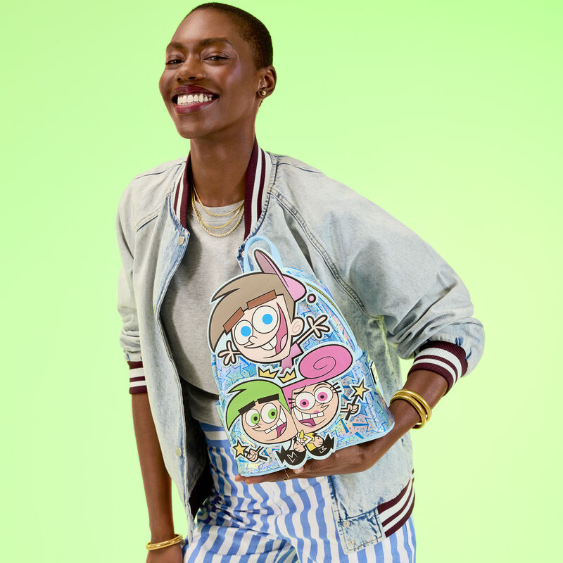 NYCC Limited Edition The Fairly OddParents Timmy. Cosmo. & Wanda Glow Mini Backpack - Image 2