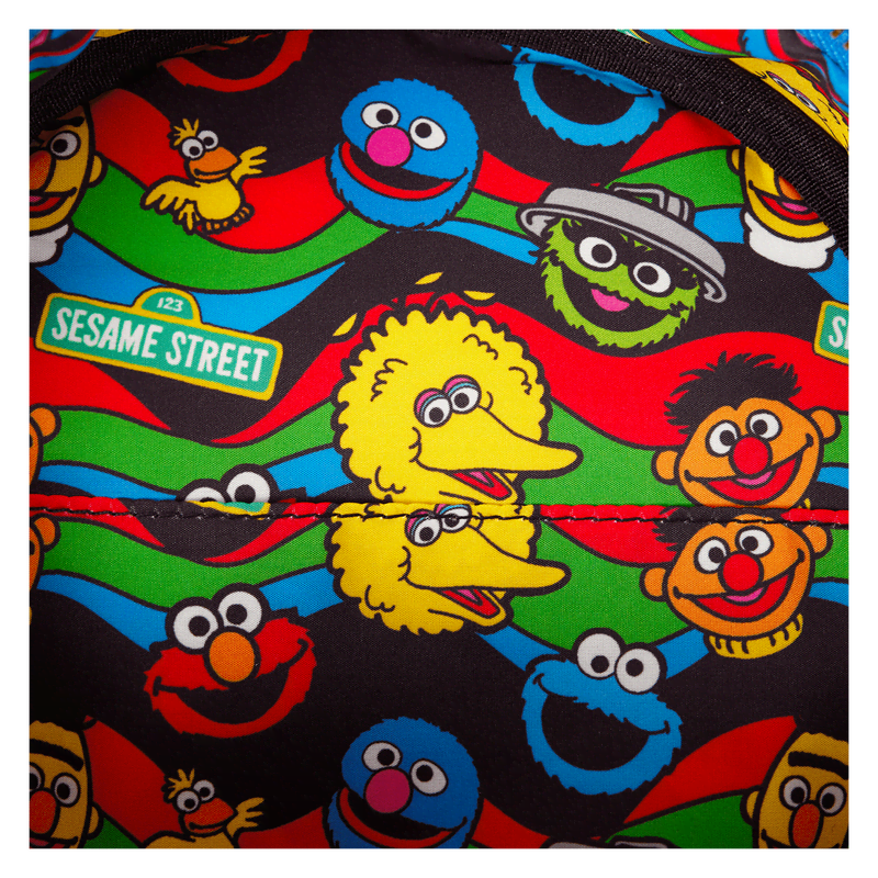 Sesame Street Cookie Monster Plush Cosplay Mini Backpack With Coin Bag - Image 14