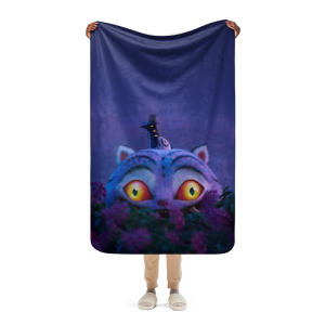 KPop Demon Hunters Derpy Tiger and Sussie Magpie Sherpa Blanket