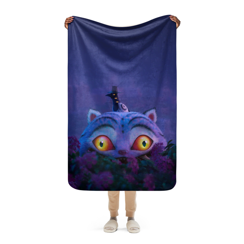 KPop Demon Hunters Derpy Tiger and Sussie Magpie Sherpa Blanket