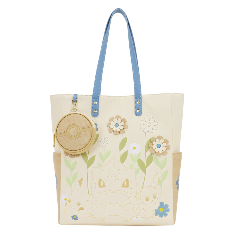 Pok??mon Floral Tote Crossbody Bag with Coin Bag