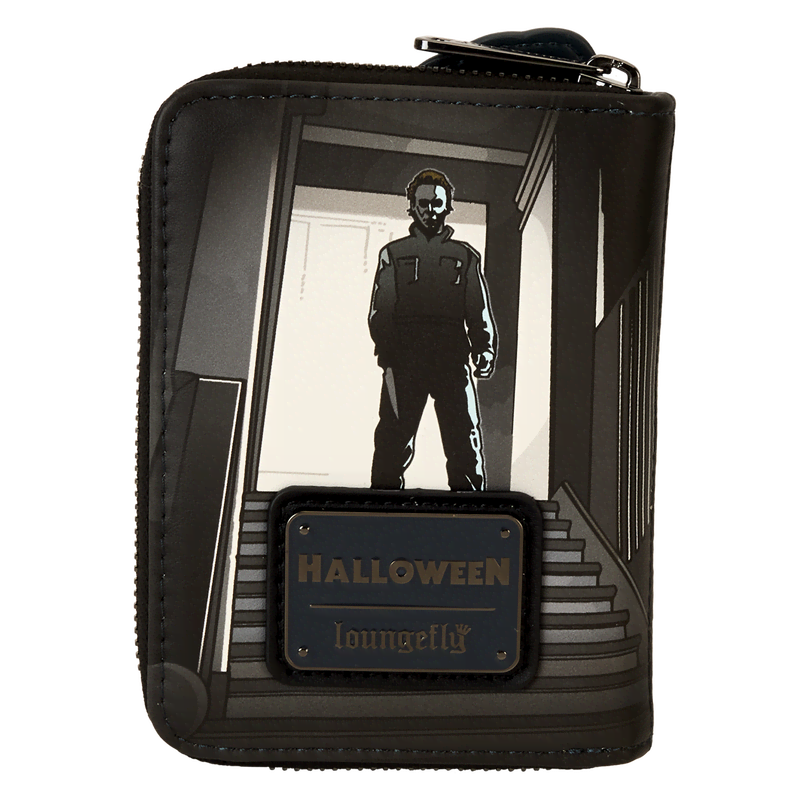 Halloween Michael Myers Jack-O'-Lantern Glow Zip Around Wallet - Image 4