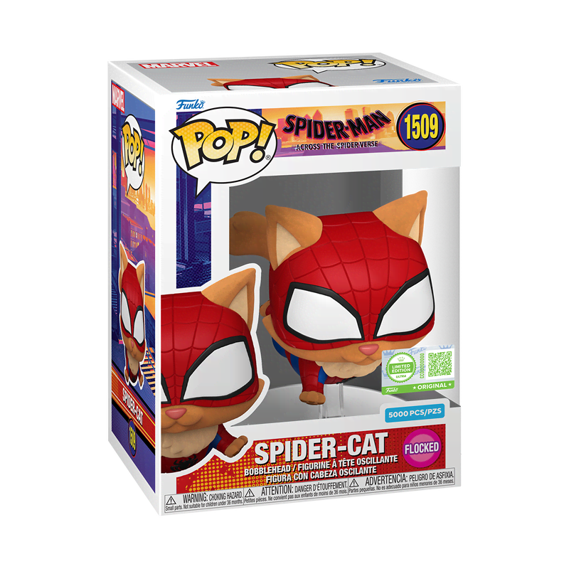 Pop! Spider-Cat (Flocked) with Pop! Protector - Image 3