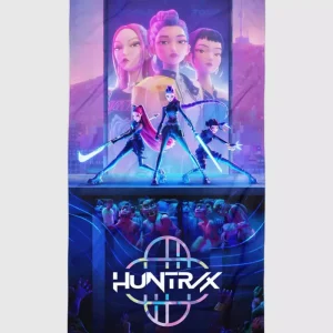 KPop Demon Hunters Movie Poster Beach Towel