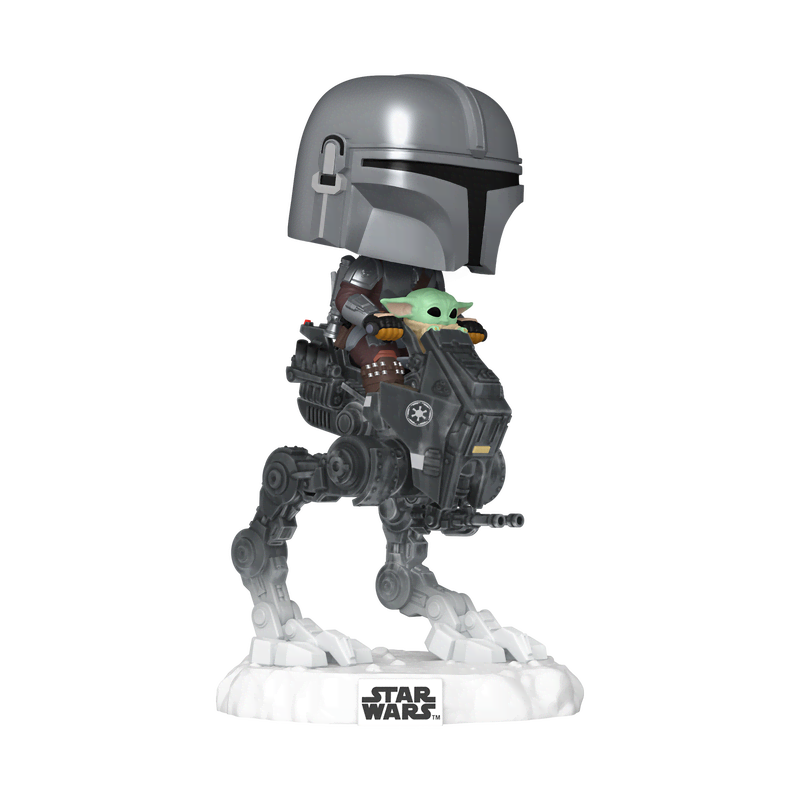 Pop! Rides Deluxe The Mandalorian with Grogu in Imperial Remnant AT-RT