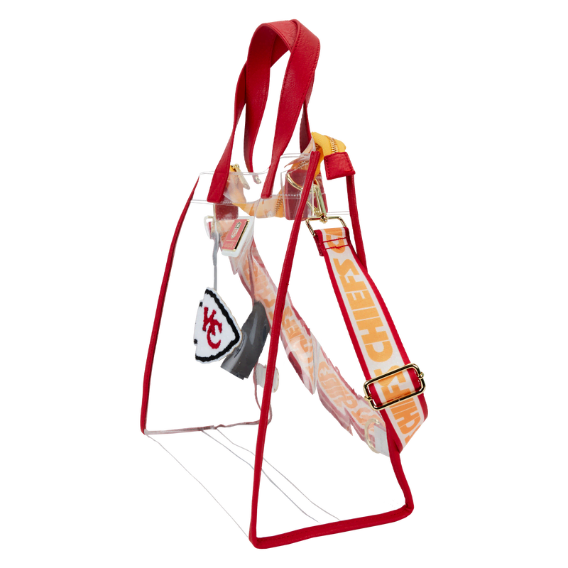 NFL Kansas City Chiefs Clear Convertible Backpack & Tote Crossbody Stadium Bag - Image 4