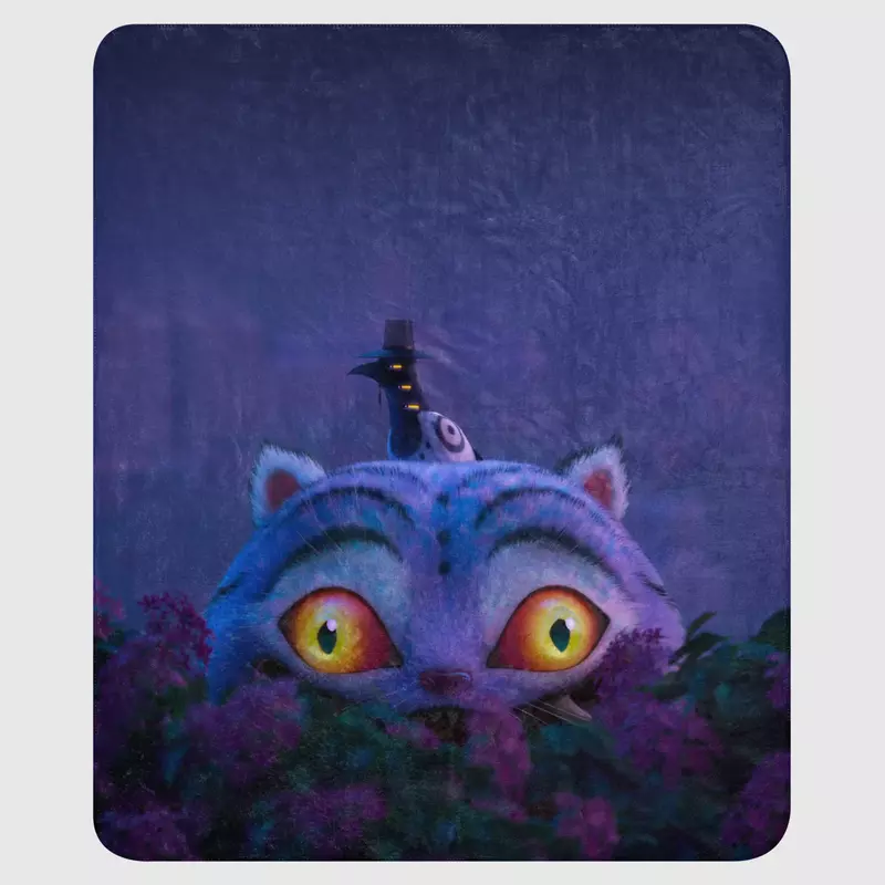 KPop Demon Hunters Derpy Tiger and Sussie Magpie Sherpa Blanket - Image 2