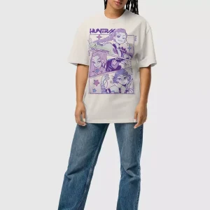 KPop Demon Hunters HUNTR/X White Faded Tee