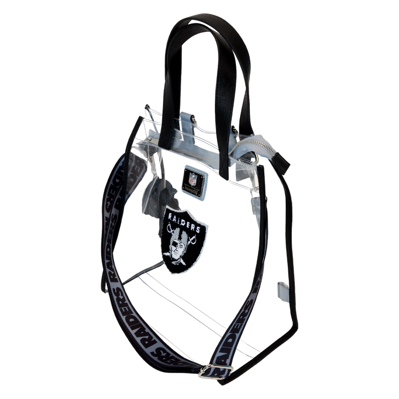 NFL Las Vegas Raiders Clear Convertible Backpack & Tote Crossbody Stadium Bag - Image 5