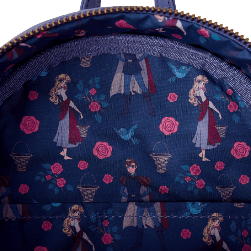 Sleeping Beauty Princess Aurora & Prince Phillip Floral Mini Backpack - Image 6