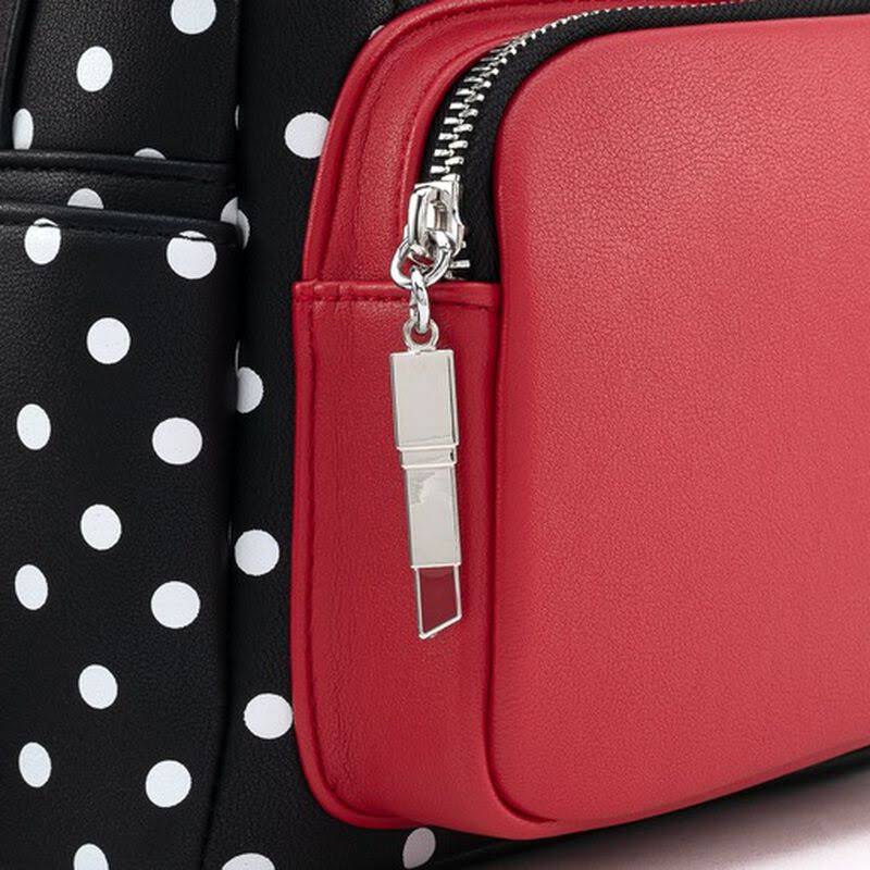 Disney Minnie Mouse Black & White Polka Dot Cosplay Mini Backpack - Image 5